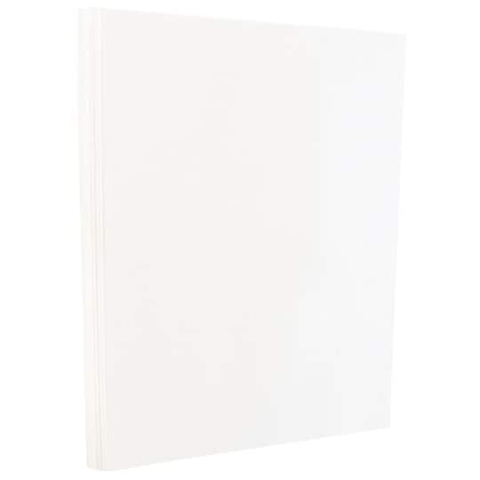 JAM Paper Glossy White 8.5" x 11" Cardstock, 50 Sheets